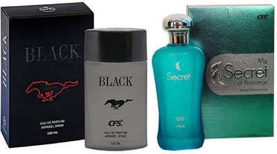 

CFS Perfume CFS Black Perfume 100 ML + CFS My Secret of Romance Perfume 100 ML Perfume - 200 ml(For Men & Women)
