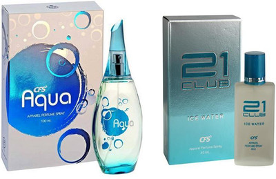 

CFS Perfume CFS Aqua Blue Perfume 100 ML + CFS 21 Club Ice Water Perfume 40 ML Perfume - 140 ml(For Men & Women)