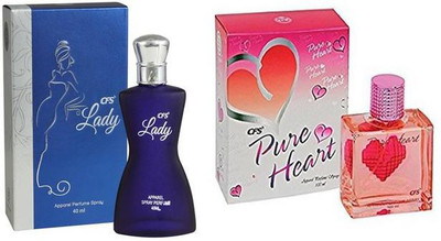 

CFS Perfume CFS Pure Heart Pink Perfume 100 ML + CFS Lady Blue Perfume 40 ML Perfume - 140 ml(For Men & Women)