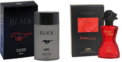 

CFS Perfume CFS Black Perfume 100 ML + CFS Rose Lady Perfume 40 ML Perfume - 140 ml(For Men & Women)