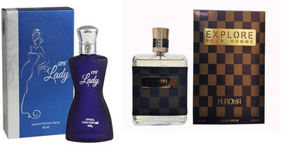 

CFS Perfume CFS Explore Pour Homme Brown Perfume 100 ML + CFS Lady Blue Perfume 40 ML Perfume - 140 ml(For Men & Women)
