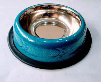 

LOVING PETS Round Stainless Steel Pet Bowl(150 ml Blue)