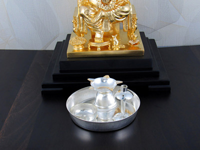 GoldGiftIdeas 4PS (4 Inch) Silver Plated(4 Pieces, Silver)
