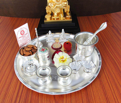 

GoldGiftIdeas 12 Inch Archana Silver Plated(Silver)