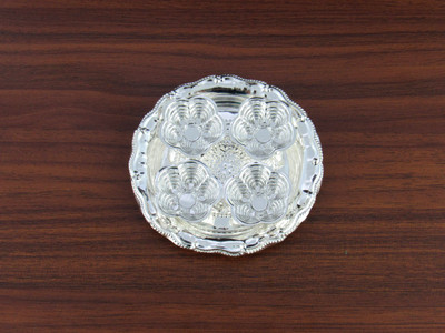 

GoldGiftIdeas Four-In-One Nakshi Kankavati, Pooja Items for Home, Silver Plated(Silver)