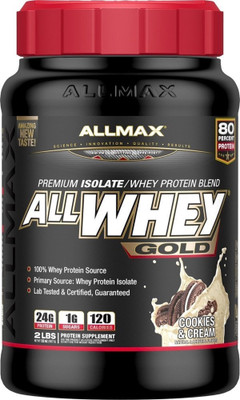 

ALLMAX NUTRITION Allwhey Gold - 2 lbs (cookies & cream) Whey Protein(1 kg, cookies & cream)