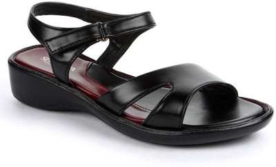 LIBERTY 345-07-BLACK Women Wedges(Black , 4)