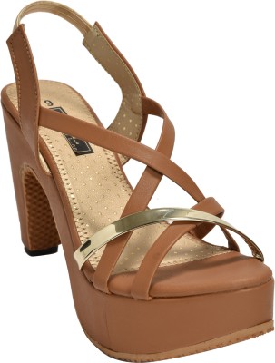 

HEROSHOELINE Women Tan Heels