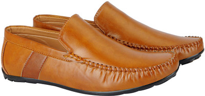 

FAUSTO Stylish Party Wear Loafers For Men(Tan, Tan brown