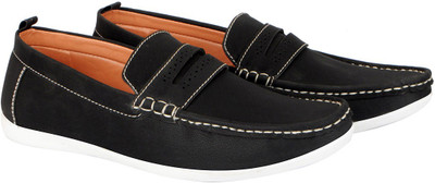 

FAUSTO Stylish Party Wear Loafers For Men(Black