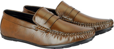 

FAUSTO Stylish Party Wear Loafers For Men(Brown