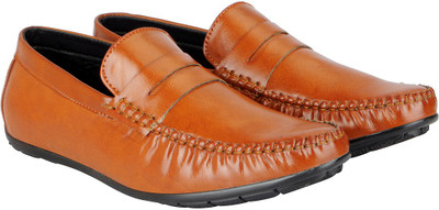 

FAUSTO Stylish Party Wear Loafers For Men(Tan