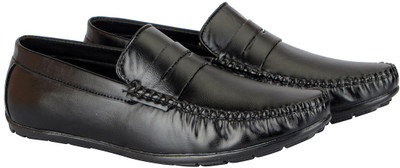 

FAUSTO Stylish Party Wear Loafers For Men(Black