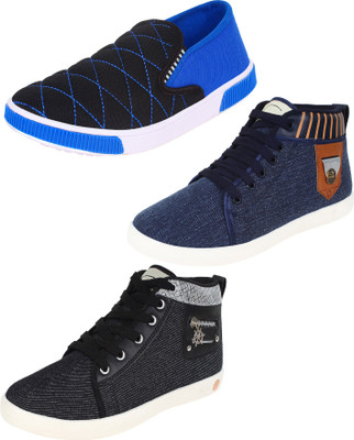 

World Wear Footwear Multicolor Combo-(3)-460-482-483 Casuals For Men(Multicolor