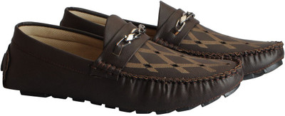 

FAUSTO Stylish Party Wear Loafers For Men(Brown