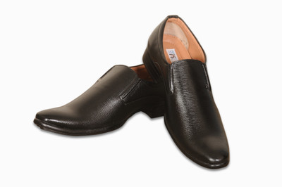 

6Four Shoes Men's Formal Shoes Slip On For Men(Black