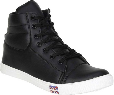 

Gubatti Ankle Length White/Black High Tops For Men(Black