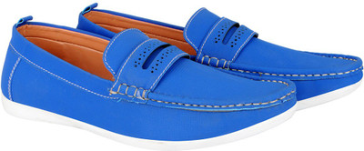 

FAUSTO Stylish Party Wear Loafers For Men(Blue