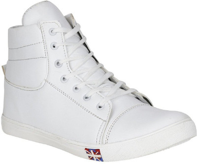 

Gubatti Ankle Length White/Black High Tops For Men(White