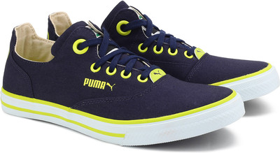 

Puma Limnos CAT 3 DP Canvas Shoes For Women(Blue, Peacoat-limepunch