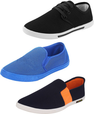 

SHOEFLY Multicolor Combo-(3)-383-349-780 Slip On Sneakers For Men(Multicolor