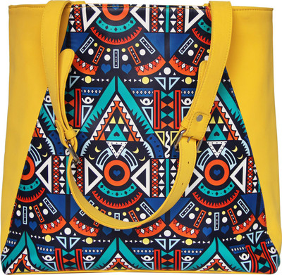 Mohawk Girls Casual Yellow Leatherette Tote
