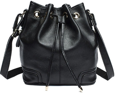 

Di Grazia Women Casual Black PU Sling Bag