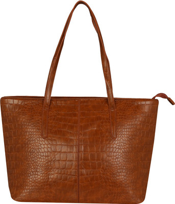 

LE CUERO Women Casual Brown PU Shoulder Bag