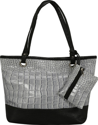 

LE CUERO Women Casual Grey PU Shoulder Bag