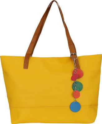 LE CUERO Women Casual Yellow PU Shoulder Bag