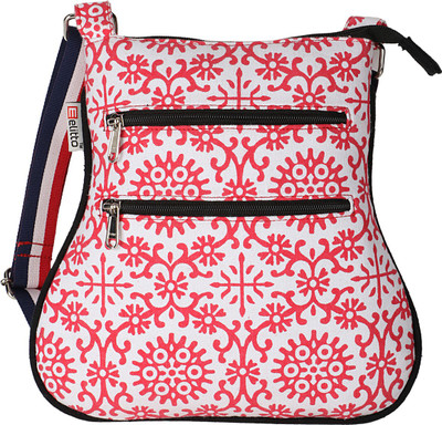 

Elitto Girls Casual Red Cotton Sling Bag