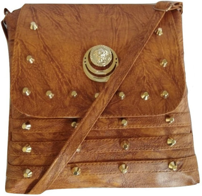 

GiftingTree Girls Casual Brown PU Sling Bag