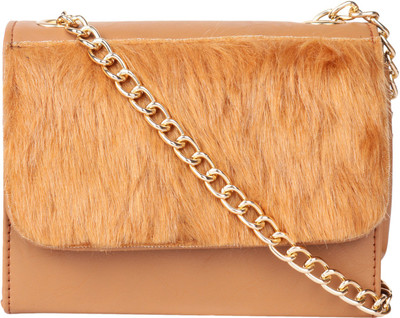 

Do Bhai Women Evening/Party Tan PU Sling Bag