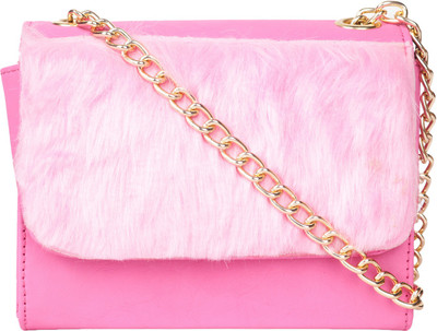 

Do Bhai Women Evening/Party Pink PU Sling Bag