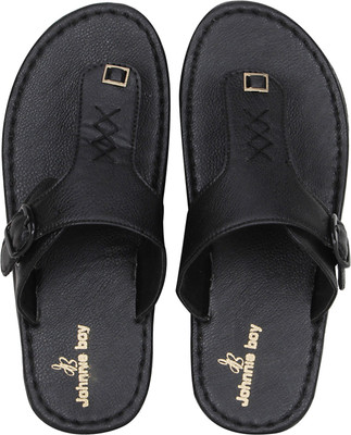 

Johnnie Boy Ethnic cum casual Slippers, Black