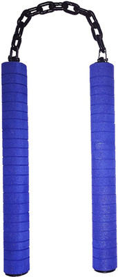 

PMG Foam Nunchaku, Blue color Handle 10” With 9” Black Metal Chain,1 Piece (Martial Arts weapon & equipment nanchaku) Gymnastic Stick - 10 inch(Blue)