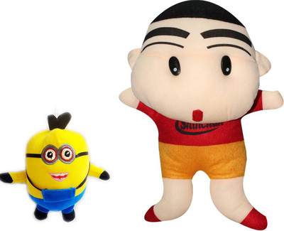 

theperfectbazaar.com Super Character Shin Chan(38 cm) and Minion (18 cm) Soft toy Combo Kids Favourite Medium Size fo Gift And Play Soft Toy - 27 cm(Red, Yellow)