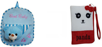

Global Choice Set of Best Baby Teddy Soft Toy Bag & Cute Panda Pouch - 12 inch(Blue, White)