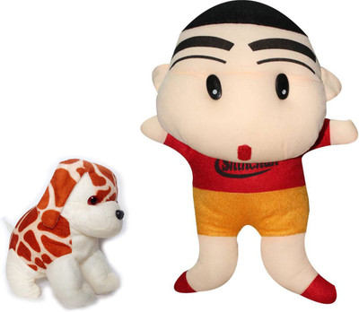 

THEPERFECTBAZAAR.COM Super Character Shin Chan(38 cm) and Brown Dog (22 cm) Soft toy Combo Kids Favourite Medium Size fo Gift And Play Soft Toy - 27 cm(Red, Brown), Brown;red