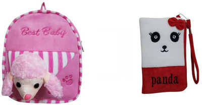 

Global Choice Set of Best Baby Sheep Soft Toy Bag & Cute Panda Pouch - 12 inch(Pink, White)