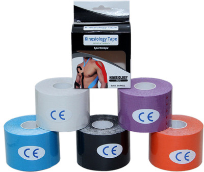 

kwickk Kinesiology Tape Knee, Calf & Thigh Support (Free Size, White, Black, Blue, Peach), Multicolor