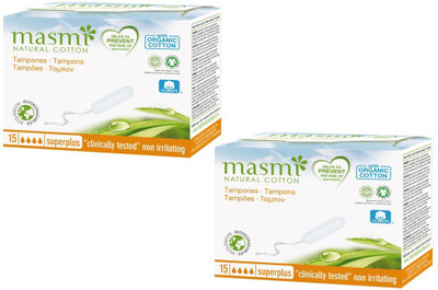 

Masmi Organic Non Applicator superplus Tampons(Pack of 2)