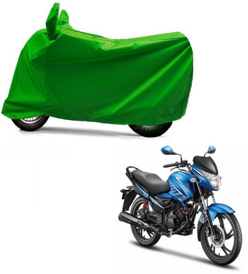 Auto Age Two Wheeler Cover for Hero(Glamour FI, Green)