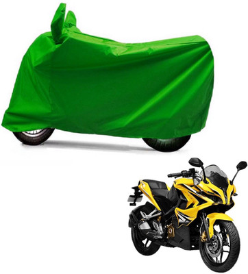 Auto Age Two Wheeler Cover for Bajaj(Pulsar RS 200, Green)