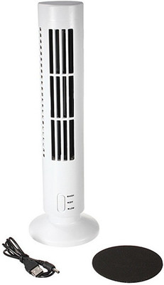 Gentle E Kart ™ Mini Tower Fan Desk Cool Cooling Computer Notebook Office Electric Household Fans air conditioning rechargeable Tower Fan -7678 USB Fan(White)