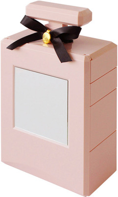 

BonZeal Women Fashion Mirror Perfume Bottle Look Cosmetic Makeup Storage Box Jewellery Accessorie Organizer Vanity Box(Pink)