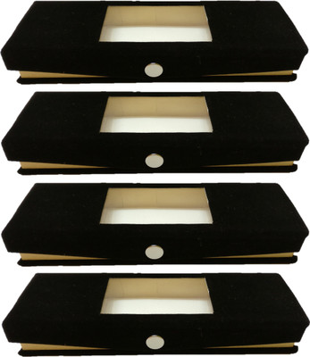 

Addyz Pack of 4 Pieces Velvet Watch Case, Wrist Watch Cover Watch Bracelet Bangle Gift Case Jewellery Vanity Box(Black)