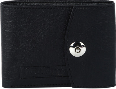 

Yellow Stock Men Black Artificial Leather Wallet(10 Card Slots)