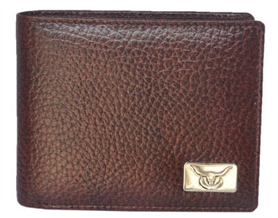 

Hidelink Men Brown Genuine Leather Wallet(6 Card Slots)