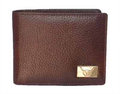 

Hidelink Men Brown Genuine Leather Wallet(6 Card Slots)